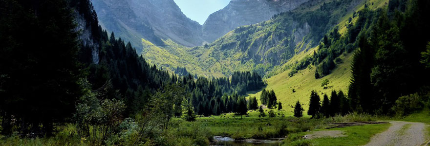 Paysage des Alpes Françaises proche de Megève